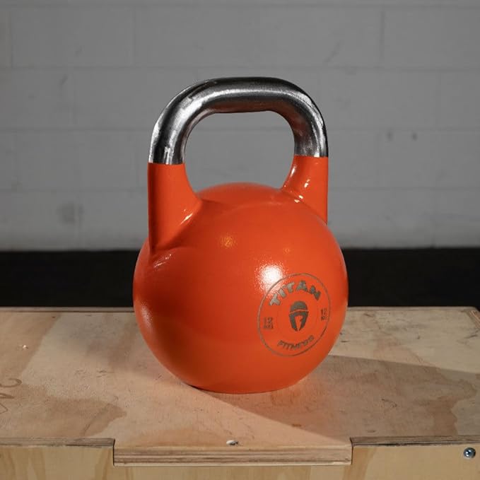 Titan Fitness Competition Kettlebell, Single Piece Casting, KG Markings, Full Body Workout