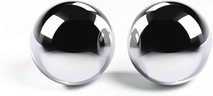 1.5-inch Stainless Steel Chiming Baoding Balls Chinese Health Balls for Hand Therapy, Exercise & Stress Relief (1.5inch)