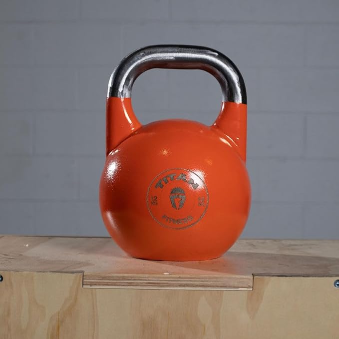 Titan Fitness Competition Kettlebell, Single Piece Casting, KG Markings, Full Body Workout