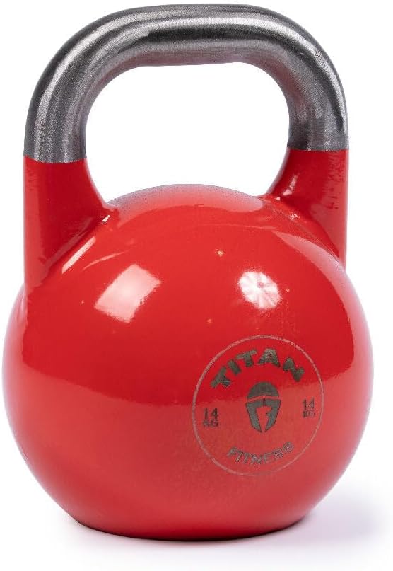 Titan Fitness Competition Kettlebell, Single Piece Casting, KG Markings, Full Body Workout