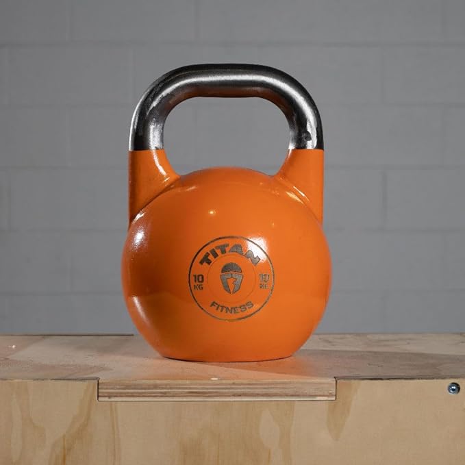 Titan Fitness Competition Kettlebell, Single Piece Casting, KG Markings, Full Body Workout