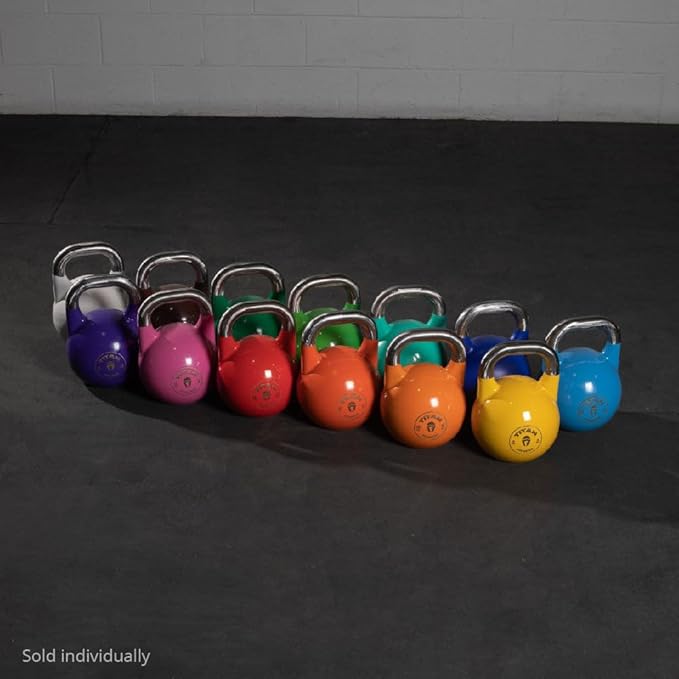 Titan Fitness Competition Kettlebell, Single Piece Casting, KG Markings, Full Body Workout