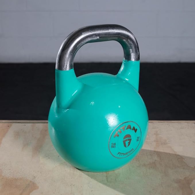 Titan Fitness Competition Kettlebell, Single Piece Casting, KG Markings, Full Body Workout