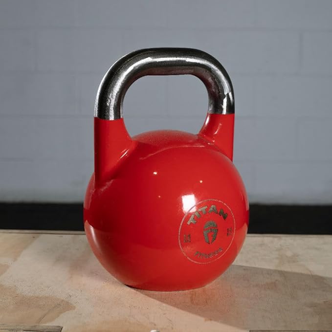 Titan Fitness Competition Kettlebell, Single Piece Casting, KG Markings, Full Body Workout