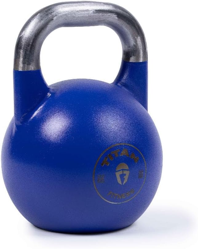 Titan Fitness Competition Kettlebell, Single Piece Casting, KG Markings, Full Body Workout
