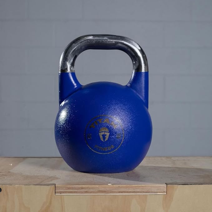 Titan Fitness Competition Kettlebell, Single Piece Casting, KG Markings, Full Body Workout