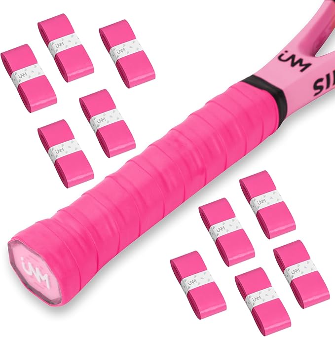 10 Pack Tennis Racket Grip Tape, Anti-Slip Tennis Overgrip, Precut Sweat-Absorbing Tennis Grip for Badminton, Pickleball, Tennis