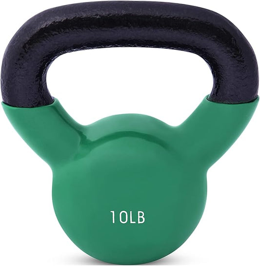 JFIT Kettlebell Weights Vinyl Coated Iron, 10 LB