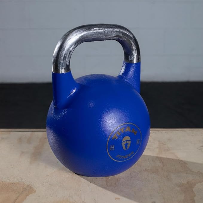 Titan Fitness Competition Kettlebell, Single Piece Casting, KG Markings, Full Body Workout