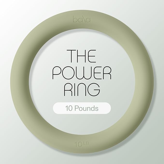 Bala Power Ring, 2-in-1 Kettlebell & Dumbbell, 10lb - Full Body Home Gym Workout Equipment for Strength Training, HIIT, Pilates, & Aerobics Exercises - Fitness Equipment for Working Out