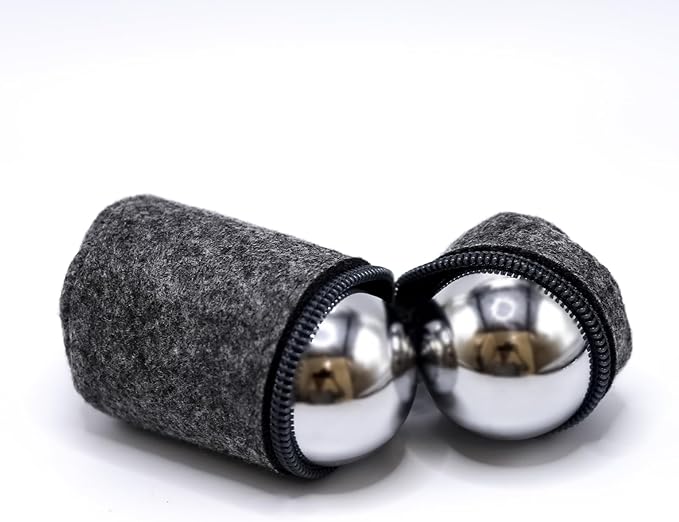 1.5-inch Stainless Steel Chiming Baoding Balls Chinese Health Balls for Hand Therapy, Exercise & Stress Relief (1.5inch)