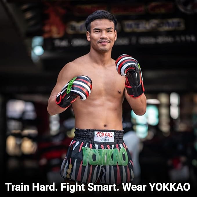 YOKKAO Design Breathable Muay Thai Boxing Glove | Premium Leather Training and Sparring Gloves for Men and Women | Winning Boxing Gloves | Punching Glove