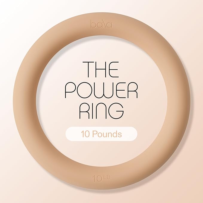 Bala Power Ring, 2-in-1 Kettlebell & Dumbbell, 10lb - Full Body Home Gym Workout Equipment for Strength Training, HIIT, Pilates, & Aerobics Exercises - Fitness Equipment for Working Out