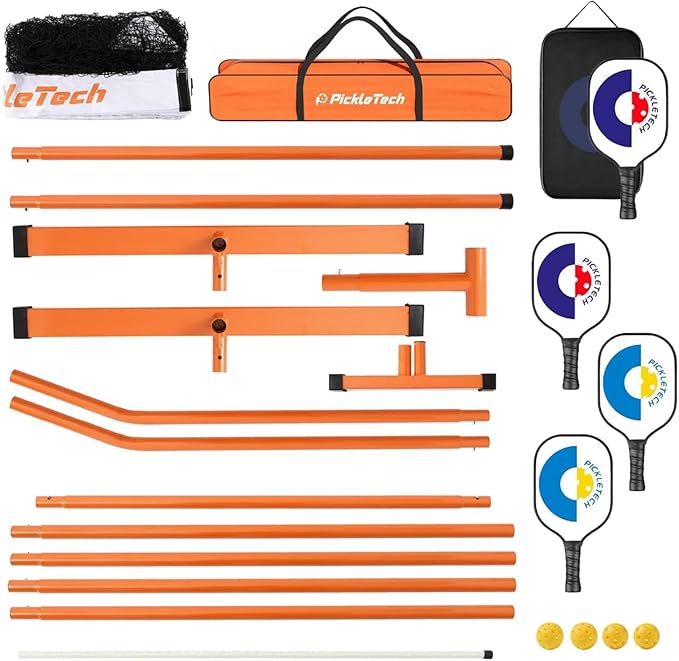 Portable Pickleball Net - 22 FT USAPA Regulation Size, Applies to Indoor & Outdoor & Driveway, Pickle Ball Net System with Carrying Bag