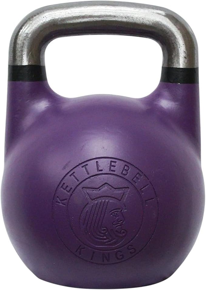 Kettlebell Kings Competition Kettlebells Weight (35mm handle) 8-48 KG | Hand weights Workout Gym Equipment & Strength training sets for Women & Men for Home Gym | Suitable for High Repetition Workouts