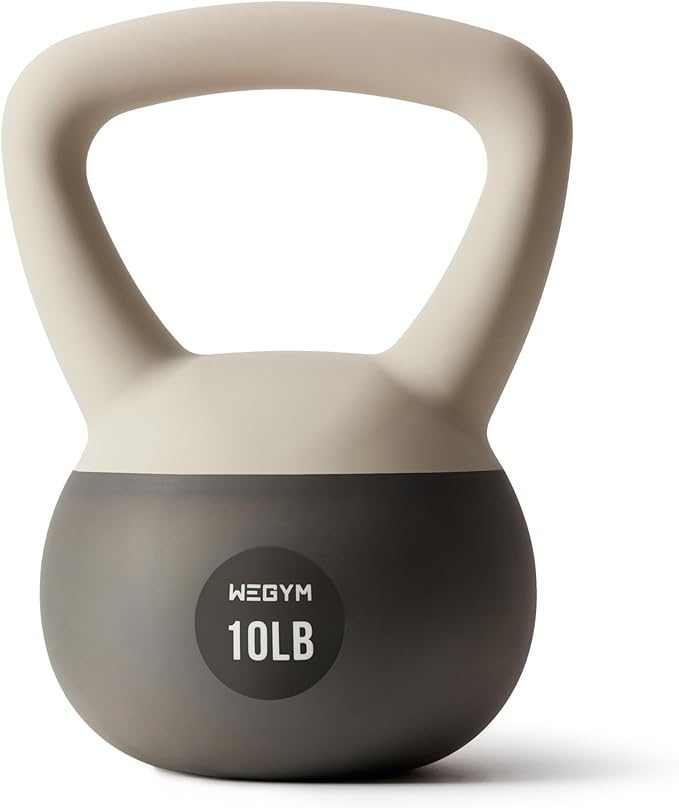 WeGym Soft Kettlebells with Cushioned Impact-Resistant Base and Anti-Slip, Wide-Grip Handle for Home Workouts, Weightlifting, and Full Body Strength Training