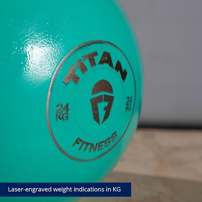 Titan Fitness Competition Kettlebell, Single Piece Casting, KG Markings, Full Body Workout