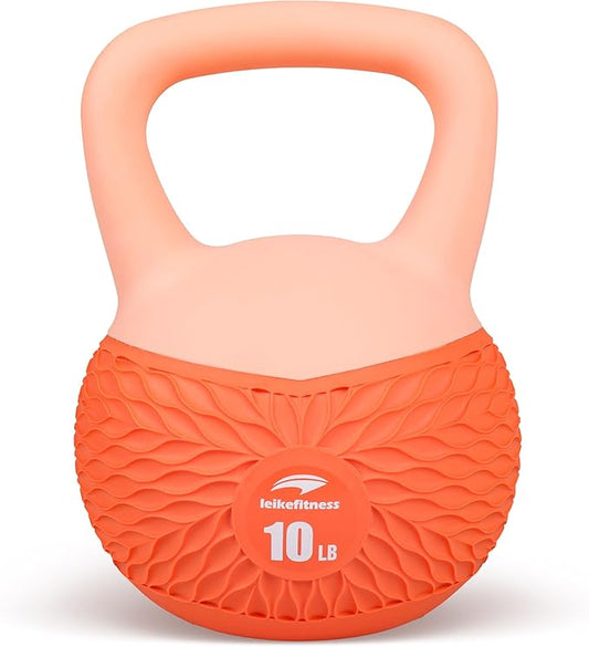 Leikefitness Soft Kettlebells,Anti-Slip Grip Weight for Women and Men,Cushioned Impact-Safe Strength Training Kettlebell,Home workout