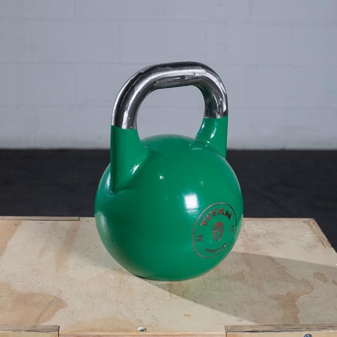 Titan Fitness Competition Kettlebell, Single Piece Casting, KG Markings, Full Body Workout