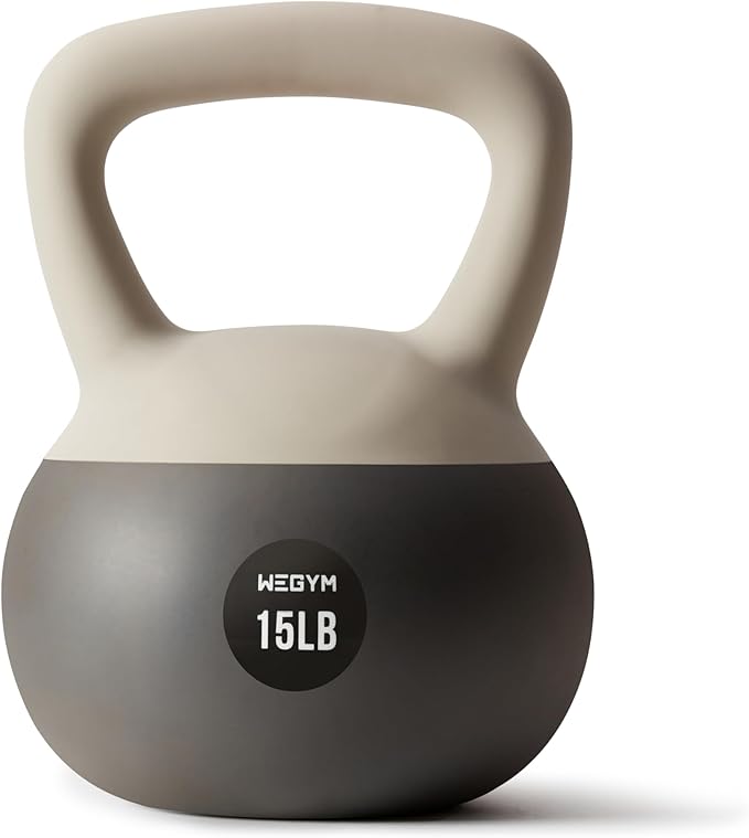 WeGym Soft Kettlebells with Cushioned Impact-Resistant Base and Anti-Slip, Wide-Grip Handle for Home Workouts, Weightlifting, and Full Body Strength Training