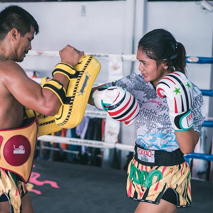 YOKKAO Design Breathable Muay Thai Boxing Glove | Premium Leather Training and Sparring Gloves for Men and Women | Winning Boxing Gloves | Punching Glove