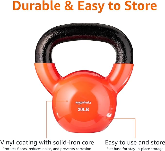 Amazon Basics Vinyl Kettlebell