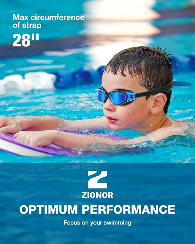 ZIONOR Kids Swim Goggles, G1MINI SE Anti-Fog Swimming Goggles for Kid Child 6-14