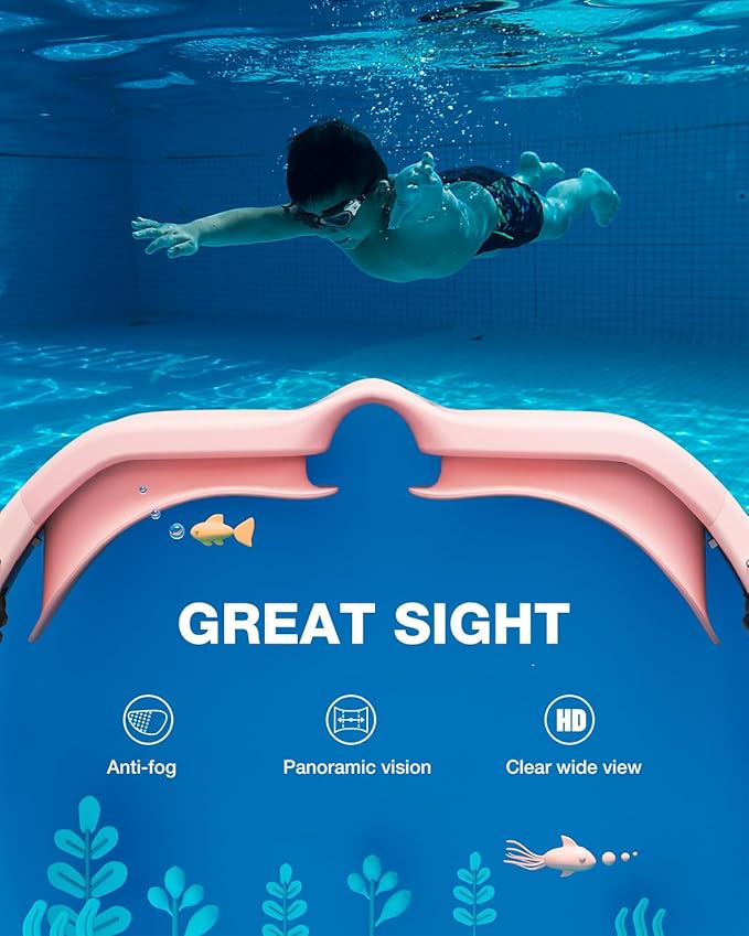 ZIONOR Kids Swim Goggles, G1MINI SE Anti-Fog Swimming Goggles for Kid Child 6-14