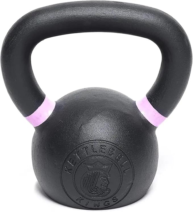Kettlebell Kings Powder Coated Kettlebell Weights - 9-97 lb Strength Training Kettlebells for Men and Women - Hand Weights Workout Gym Equipment - Weights Set for Home Gym- New