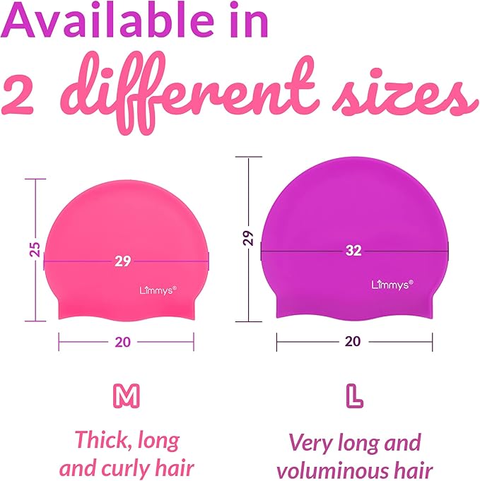 Limmys Premium Swim Cap for Women with Long Hair – Soft Silicone Swimming Cap for Women – Comfortable, Extra Room Fit, Chlorine Resistant & Hypoallergenic – Trusted by Swimmers Worldwide