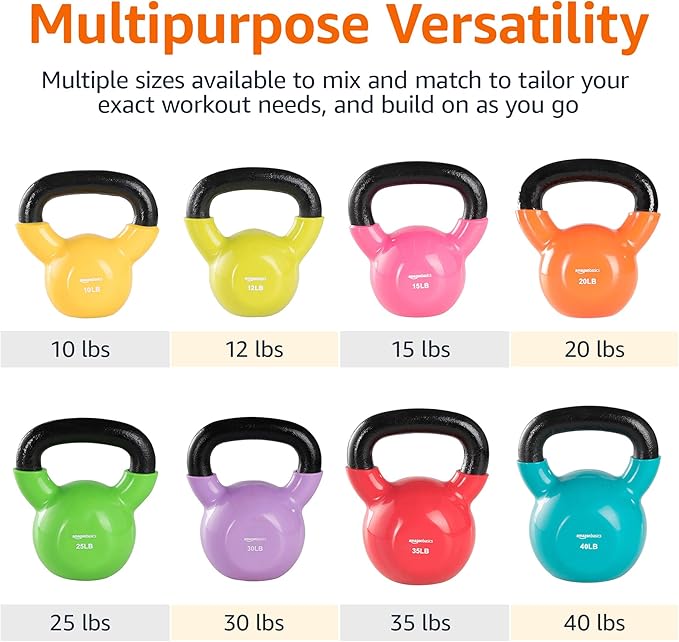 Amazon Basics Vinyl Kettlebell