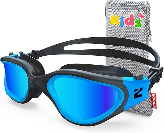 ZIONOR Kids Swim Goggles, G1MINI SE Anti-Fog Swimming Goggles for Kid Child 6-14