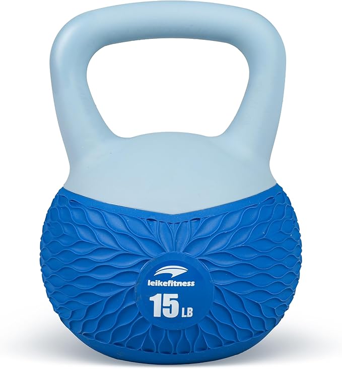 Leikefitness Soft Kettlebells,Anti-Slip Grip Weight for Women and Men,Cushioned Impact-Safe Strength Training Kettlebell,Home workout