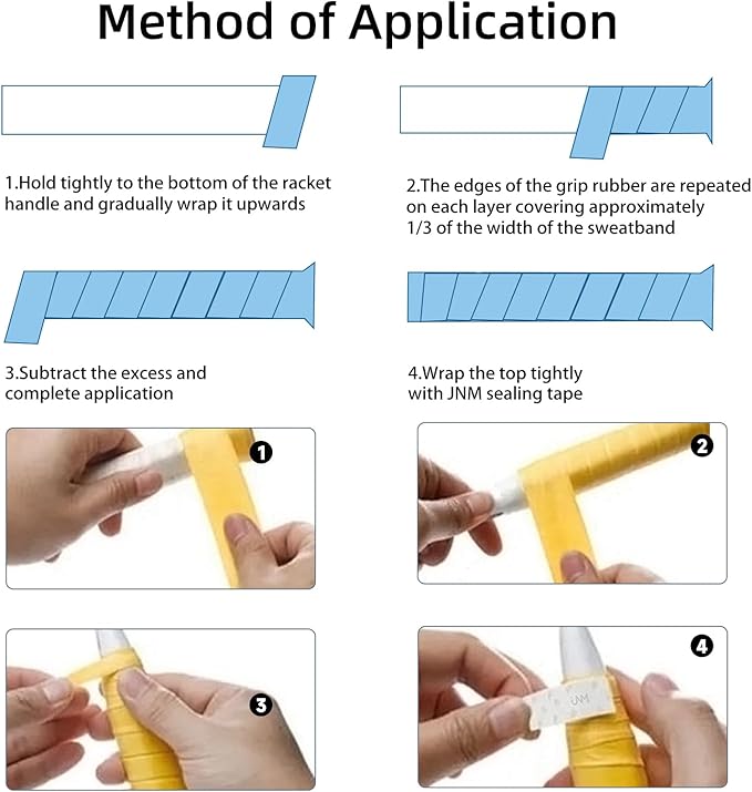 10 Pack Tennis Racket Grip Tape, Anti-Slip Tennis Overgrip, Precut Sweat-Absorbing Tennis Grip for Badminton, Pickleball, Tennis