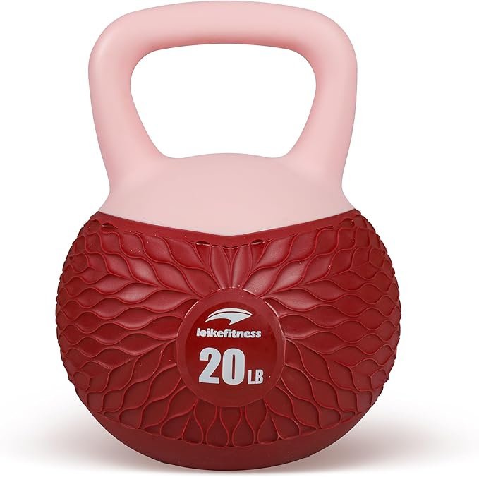 Leikefitness Soft Kettlebells,Anti-Slip Grip Weight for Women and Men,Cushioned Impact-Safe Strength Training Kettlebell,Home workout
