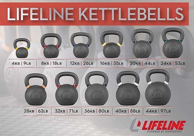 Lifeline Strength Training Kettlebell Weight for Home Gym