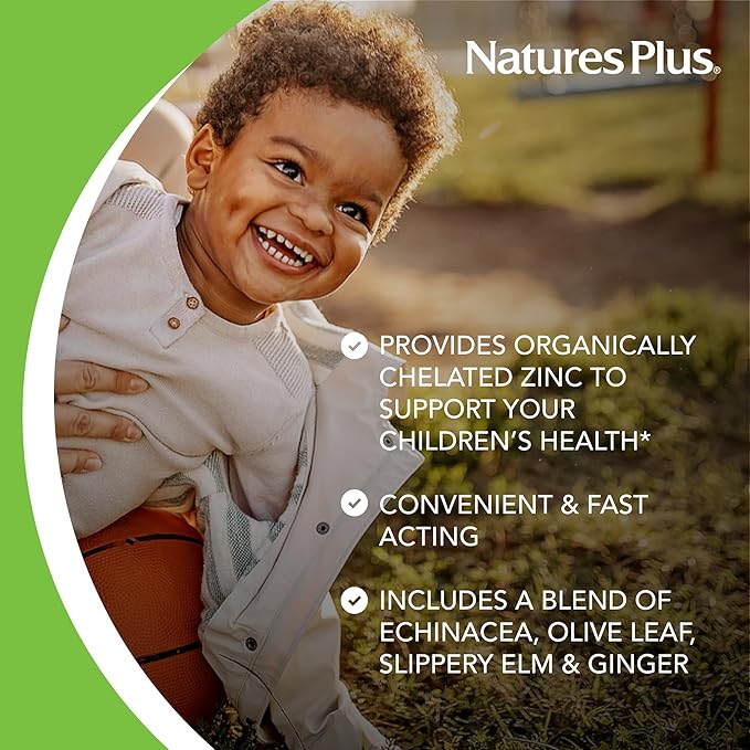 Natures Plus Animal Parade KidZinc, Tangerine Flavor - 90 Animal-Shaped Lozenges, Pack of 3 - Organically Chelated Zinc - Vegan, Gluten Free - 270 Total Servings