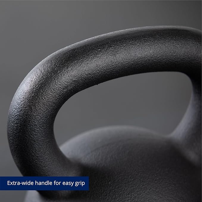 Titan Fitness Cast Iron Kettlebell, Single Piece Casting, KG and LB Markings, Full Body Workout