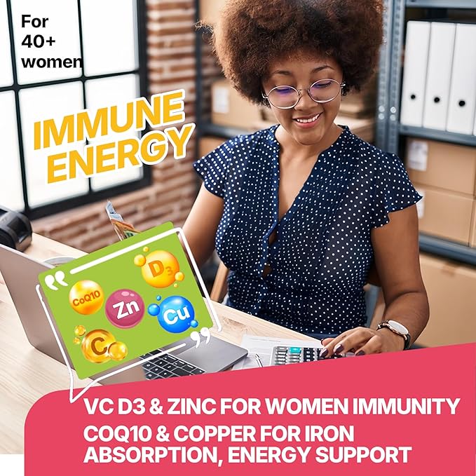 Liposomal Vitamin C 1000mg + D3 5000IU + Zinc Gummies, Elderberry Echinacea for Immune, Folate, Hyaluronic Acid, Copper, VE for Beauty, CoQ10 Energy, Overall Health, Sugar Free, Chewable, Natural