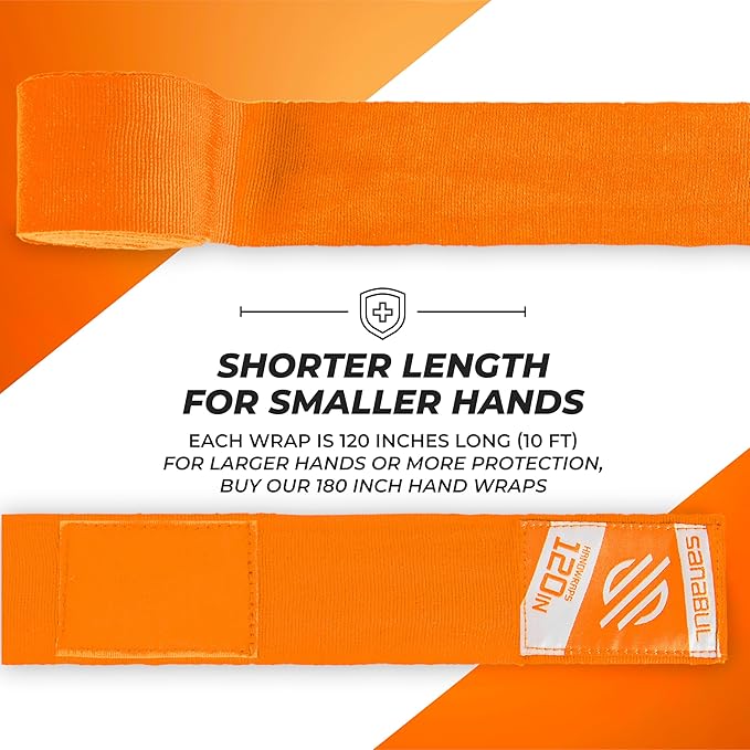 Sanabul Elastic 120 inch Boxing Hand Wraps Kickboxing Handwraps for Boxing Gloves for Men, Women, and Kids Muay Thai MMA Hand Wraps