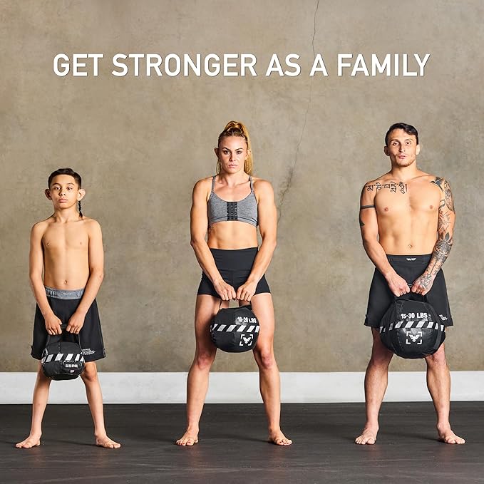 Kettlebell Sandbag - Heavy Duty Sand Weights Bag for Cross Training, Strength Training, Workout, Functional Fitness, Adjustable Weight, Durable Training Equipment for Home & Gym (UN-FILLED)