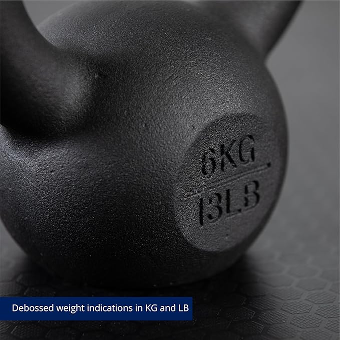 Titan Fitness Cast Iron Kettlebell, Single Piece Casting, KG and LB Markings, Full Body Workout