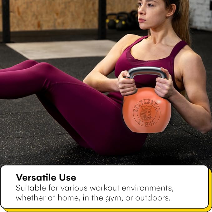 Kettlebell Kings Competition Kettlebells Weight (33mm handle) 4-32 KG | Hand weights Workout Gym Equipment & Strength training sets for Women & Men | Weights set for Home Gym