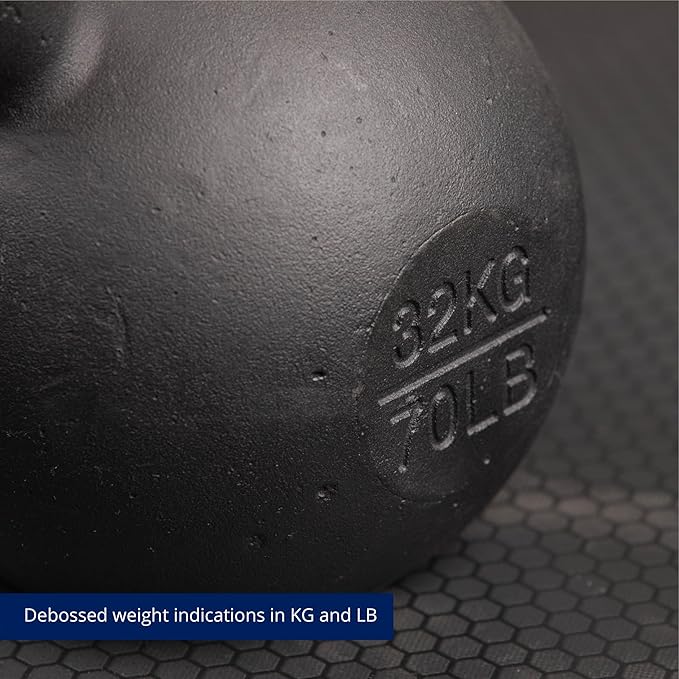 Titan Fitness Cast Iron Kettlebell, Single Piece Casting, KG and LB Markings, Full Body Workout