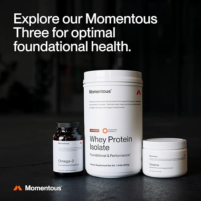 Momentous Creatine Monohydrate Powder - Creapure Creatine Powder - Supports Strength, Lean Muscle, & Recovery for Men & Women - NSF Certified for Sport - 5 g per Serving - 90 Servings