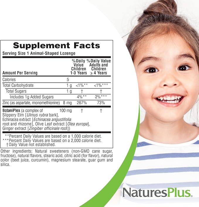 Natures Plus Animal Parade KidZinc, Tangerine Flavor - 90 Animal-Shaped Lozenges, Pack of 3 - Organically Chelated Zinc - Vegan, Gluten Free - 270 Total Servings