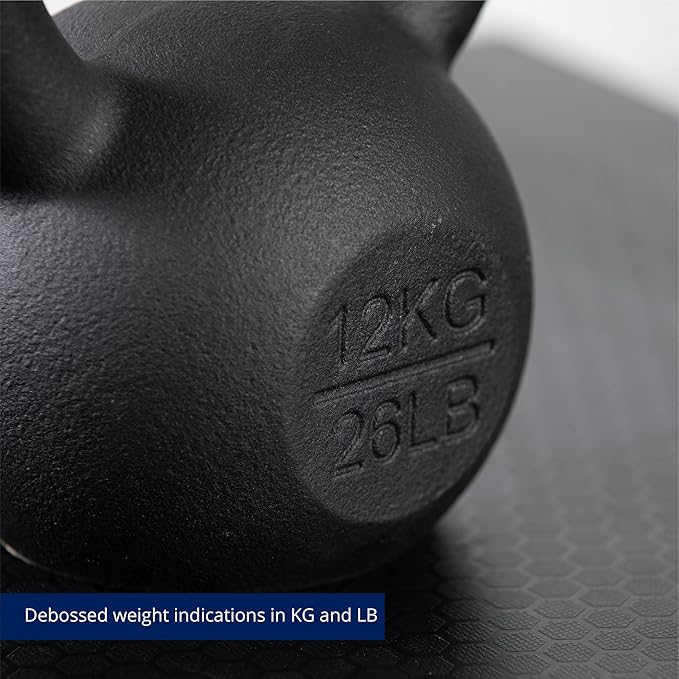 Titan Fitness Cast Iron Kettlebell, Single Piece Casting, KG and LB Markings, Full Body Workout