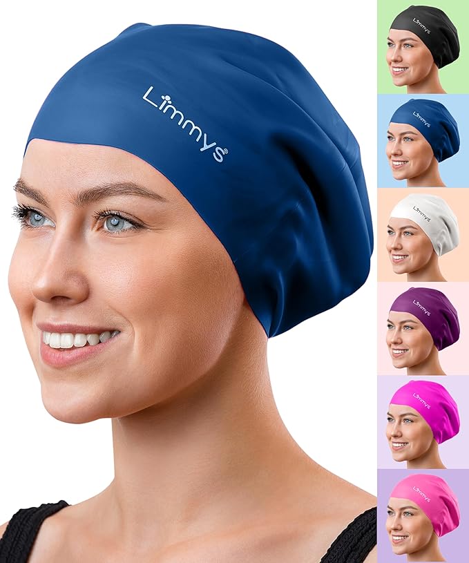 Limmys Premium Swim Cap for Women with Long Hair – Soft Silicone Swimming Cap for Women – Comfortable, Extra Room Fit, Chlorine Resistant & Hypoallergenic – Trusted by Swimmers Worldwide