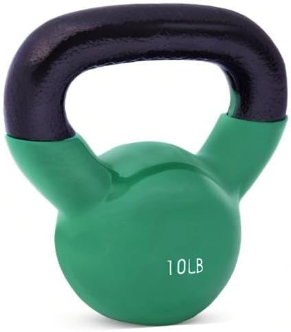JFIT Kettlebell Weights Vinyl Coated Iron, 10 LB
