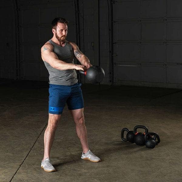 Body-Solid Single-Cast Gravity Casting Kettlebell with Kettles Grip Handle, Perfect Kettlebells for Weight Training and Core Workout, Cast Iron Kettle Bells for Men & Women.